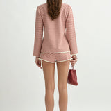 Posse - KASH CARDIGAN - PINK STRIPE