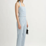 Posse - HEIDI TOP - BLUE GINGHAM
