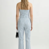Posse - HEIDI TOP - BLUE GINGHAM