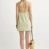 Posse - WENDY MINI DRESS - PEAR GINGHAM