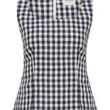 Posse - SADIE TOP - NAVY GINGHAM