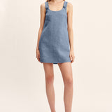 Posse - THEA SHIFT DRESS - STEEL BLUE