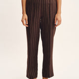 Posse - THEA TROUSER - CHOCOLATE CREAM PINSTRIPE