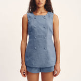Posse - THEA VEST - STEEL BLUE