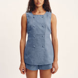 Posse - THEA VEST - STEEL BLUE