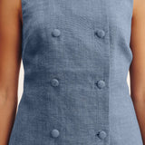 Posse - THEA VEST - STEEL BLUE