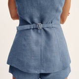 Posse - THEA VEST - STEEL BLUE
