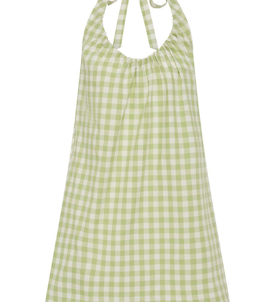 Posse - WENDY MINI DRESS - PEAR GINGHAM