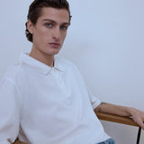 FRAME - Light Pique Polo -- White