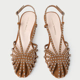 Loeffler Randall - Priscilla Cacao/Silver Suede Heeled Sandal
