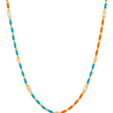 Dorsey - ENAMEL MOISSANITE NECKLACE IN ANTIBES, 18K GOLD VERMEIL