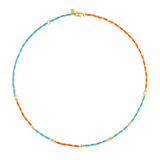 Dorsey - ENAMEL MOISSANITE NECKLACE IN ANTIBES, 18K GOLD VERMEIL