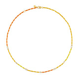 Dorsey - ENAMEL MOISSANITE NECKLACE IN CASSIS, 18K GOLD VERMEIL