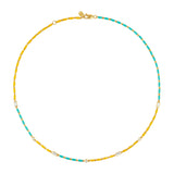 Dorsey - ENAMEL MOISSANITE NECKLACE IN ÉTÉ, 18K GOLD VERMEIL