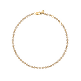 Dorsey - FLOATING ETERNITY ANKLET IN 3.5MM HONEY MOISSANITE, 18K GOLD VERMEIL
