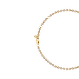Dorsey - FLOATING ETERNITY ANKLET IN 3.5MM HONEY MOISSANITE, 18K GOLD VERMEIL