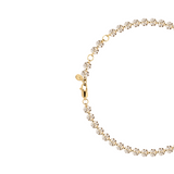 Dorsey - FLOATING ETERNITY ANKLET IN 5MM HONEY MOISSANITE, 18K GOLD VERMEIL