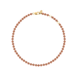 Dorsey - FLOATING ETERNITY ANKLET IN 3.5MM NANO MORGANITE, 18K GOLD VERMEIL