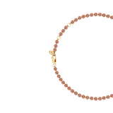 Dorsey - FLOATING ETERNITY ANKLET IN 3.5MM NANO MORGANITE, 18K GOLD VERMEIL