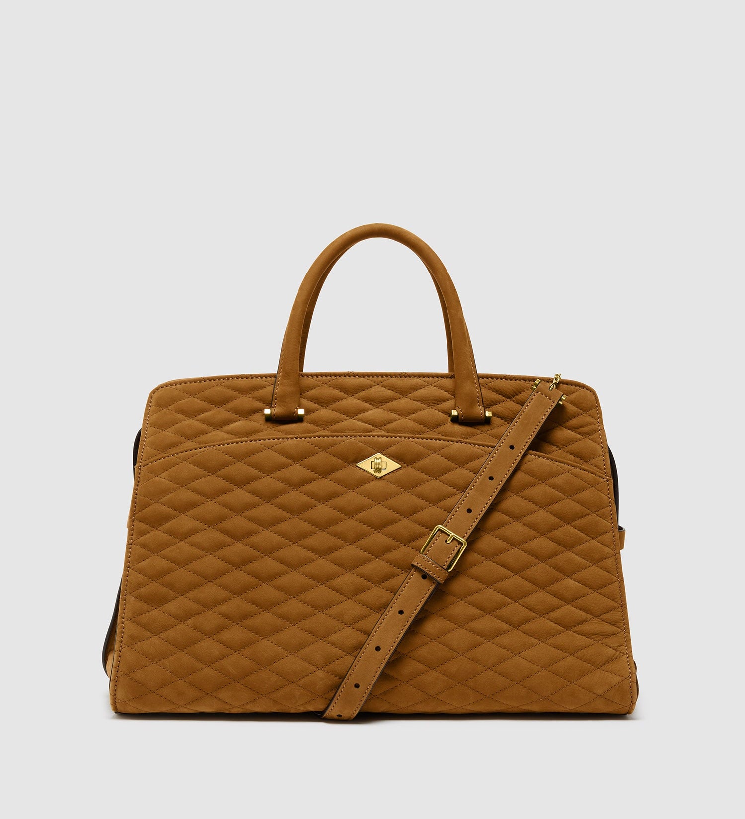 Metier - Private Eye Buttery Suede Diamond Quilt Marrakech with Gold Hardware