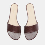Le Monde Beryl - Pool Slide / Bruciato Leather Snake Effect