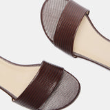 Le Monde Beryl - Pool Slide / Bruciato Leather Snake Effect