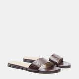 Le Monde Beryl - Pool Slide / Bruciato Leather Snake Effect