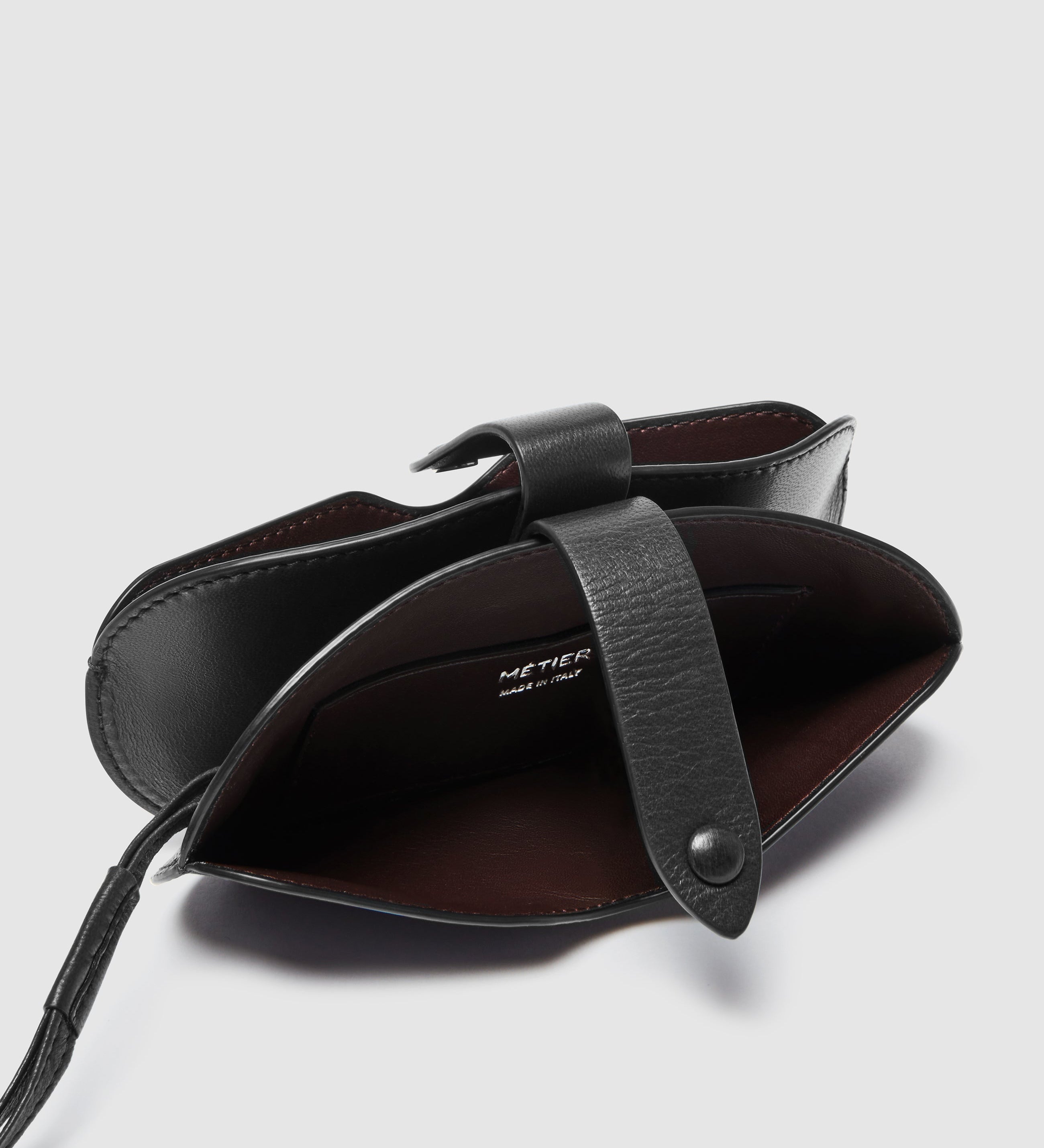 Metier - Glasses Case Double With Strap Buttery Nappa Black
