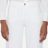 FRAME - Le Pixie Slim Palazzo Modernist Pocket -- White