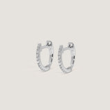 Kinn - Pavé Huggie Earrings White Gold