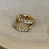 Kinn - Bold Pavé Huggie Earrings Diamond