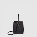 Metier - Vérité Mini Bouclé Black with Glossy Calfskin Black