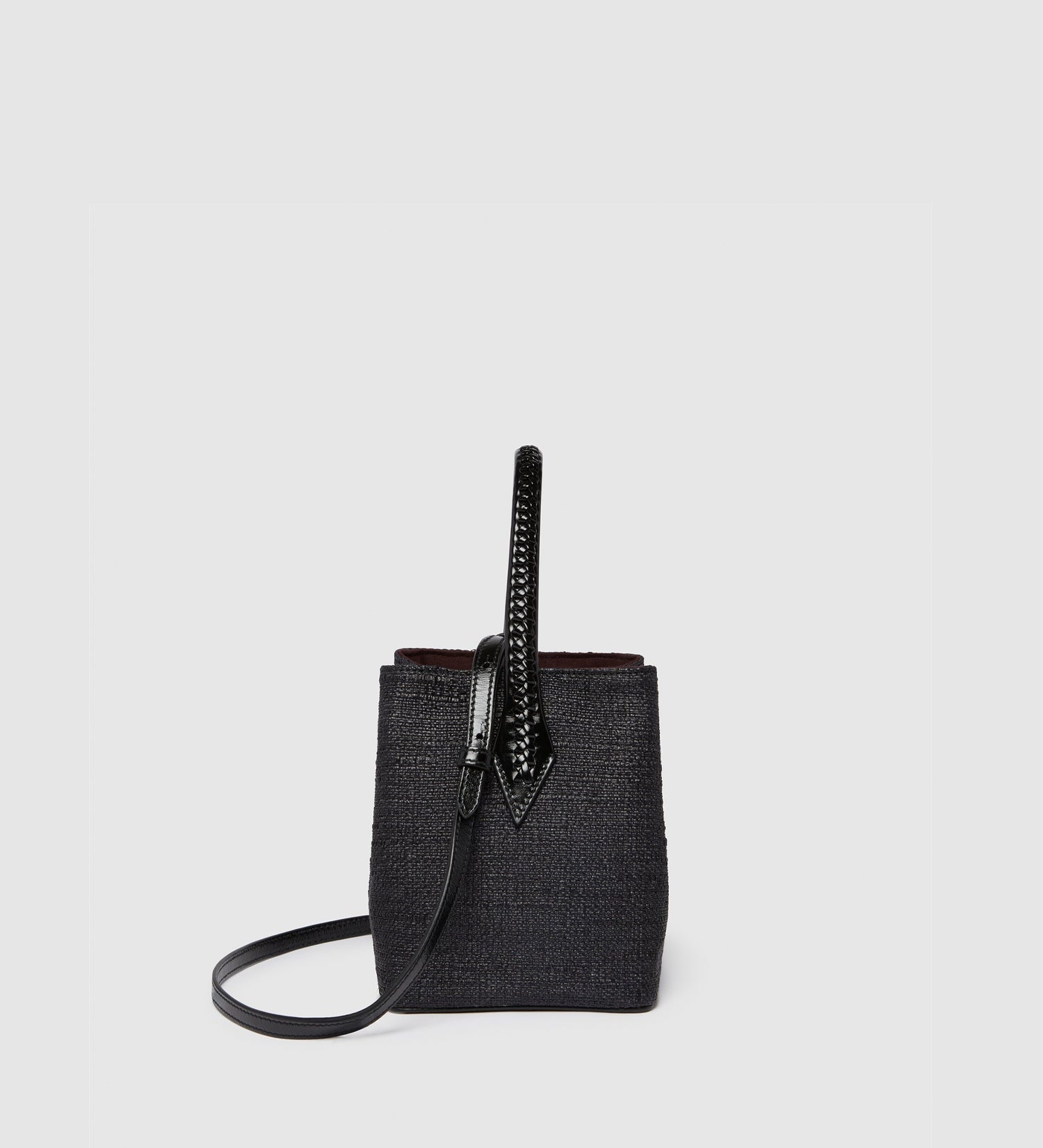 Metier - Vérité Mini Bouclé Black with Glossy Calfskin Black