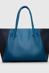 Metier - Vérité Collapsible Cabas Smooth Calfskin Riviera Blue Navy