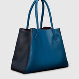 Métier - Vérité Collapsible Cabas Smooth Calfskin Riviera Blue Navy