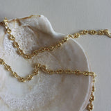 Kinn - Petite Puffed Mariner Chain Necklace Gold