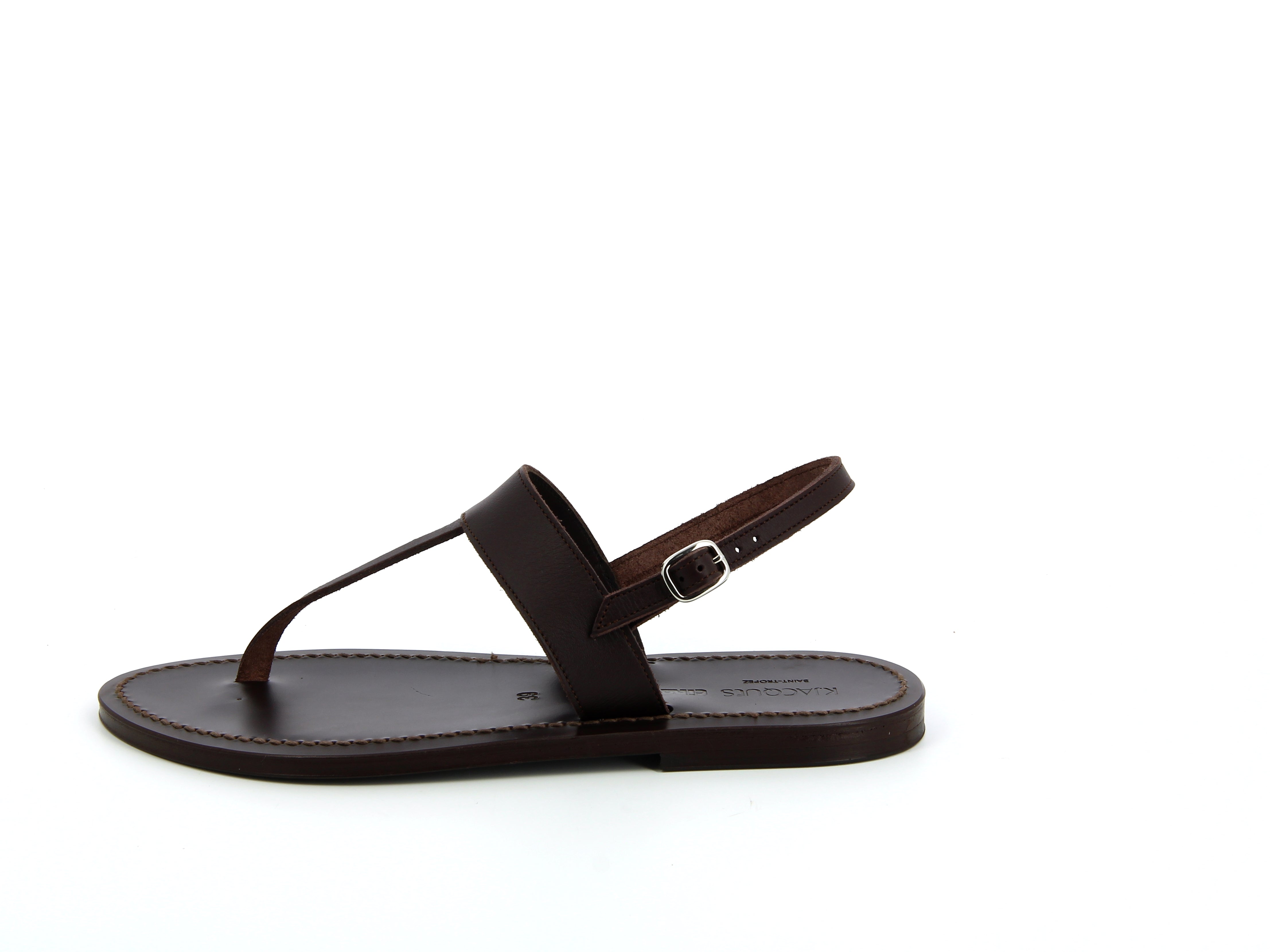 Ciao Lucia - K. Jacques x Ciao Lucia Desma Brown T - Strap Sandal