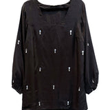 Ciao Lucia - Mirey Black Dupioni Dress