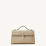 front view of the Symmetry Pochette handbag in Bone leather 