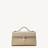 front view of the Symmetry Pochette handbag in Bone leather 