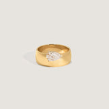 Kinn - Porter Cigar Band Ring Pear Diamond