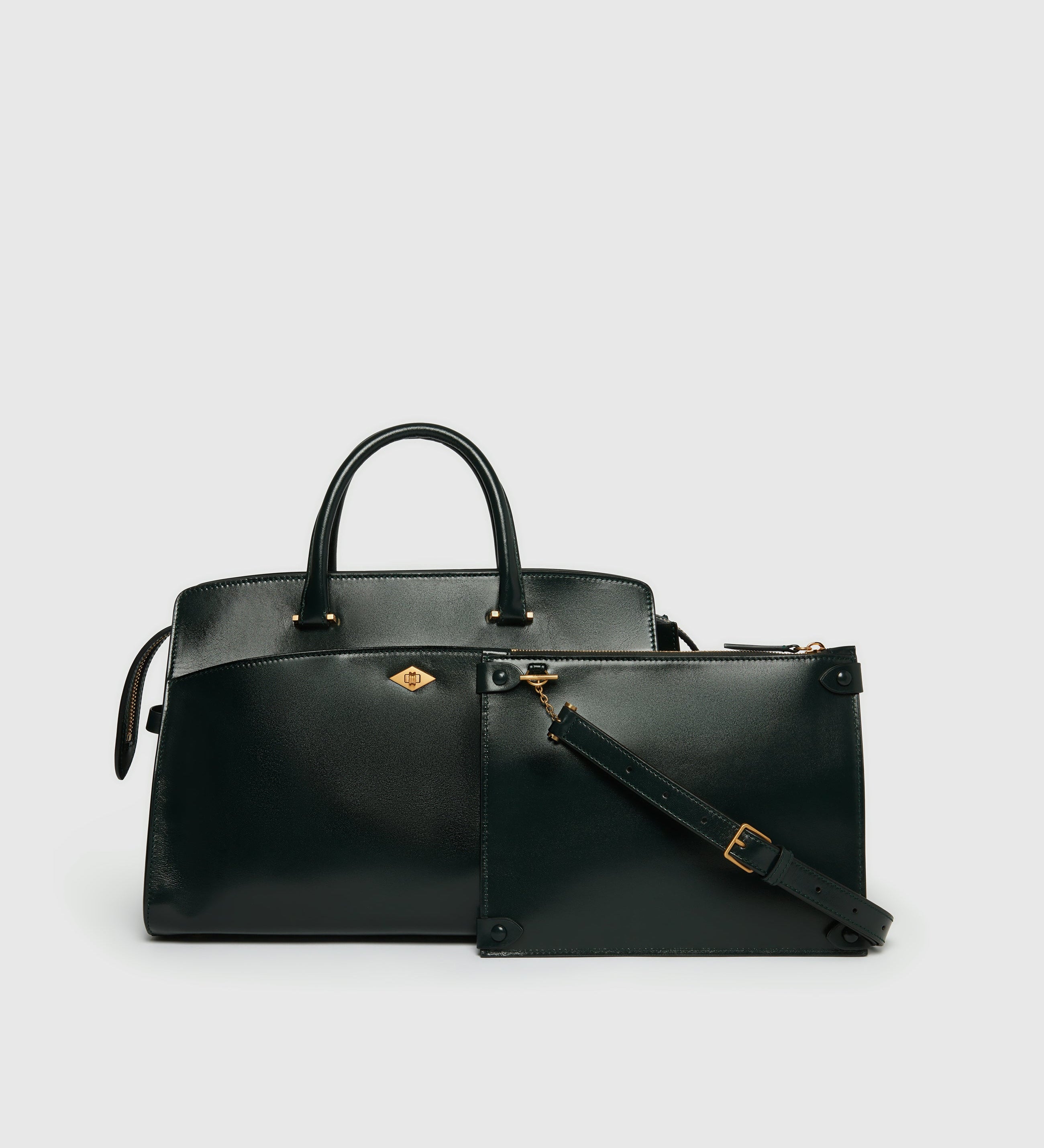 Metier - Private Eye Glossy Calfskin Forest Green