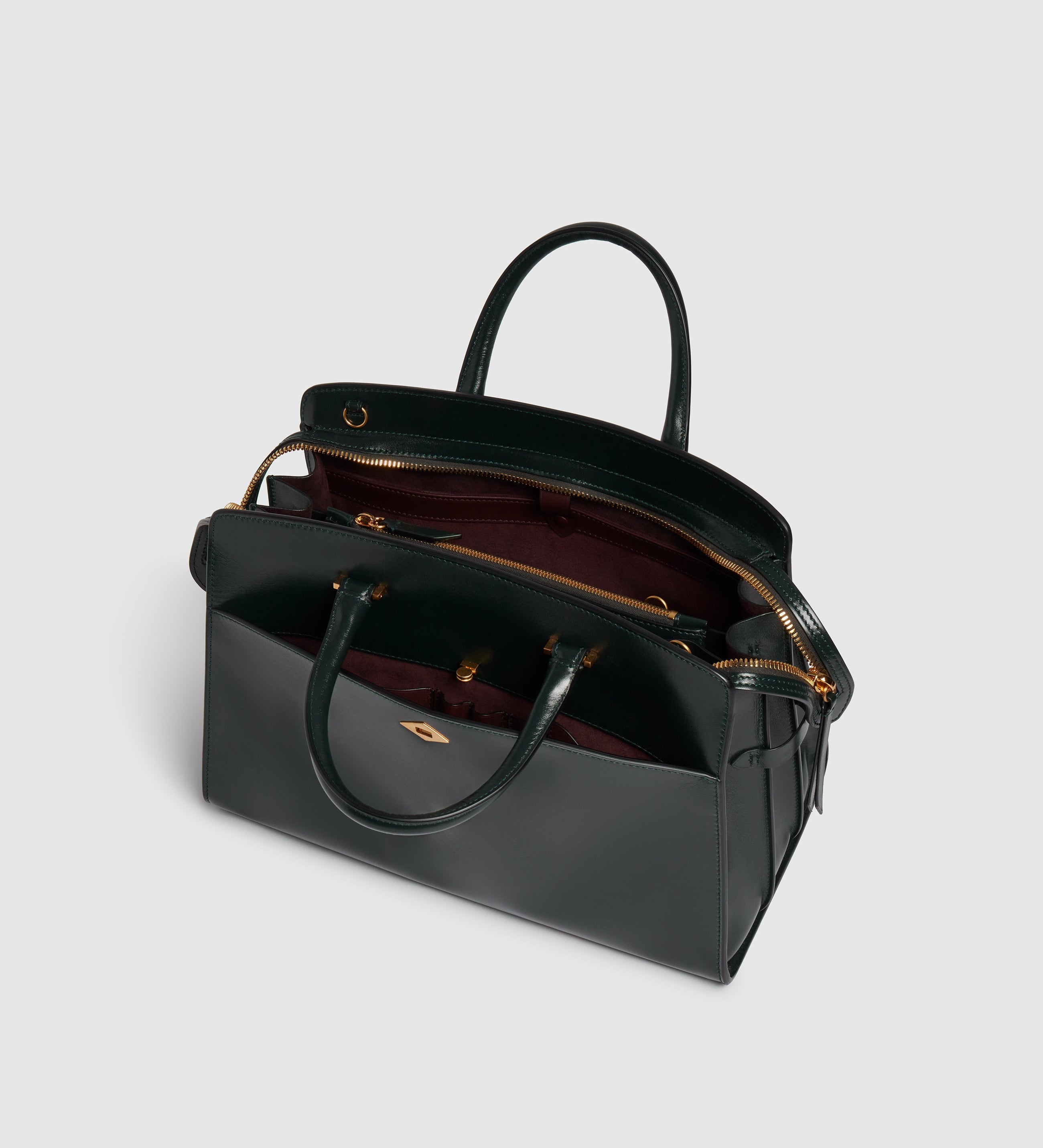 Metier - Private Eye Glossy Calfskin Forest Green