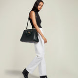 Metier - Private Eye Glossy Calfskin Forest Green