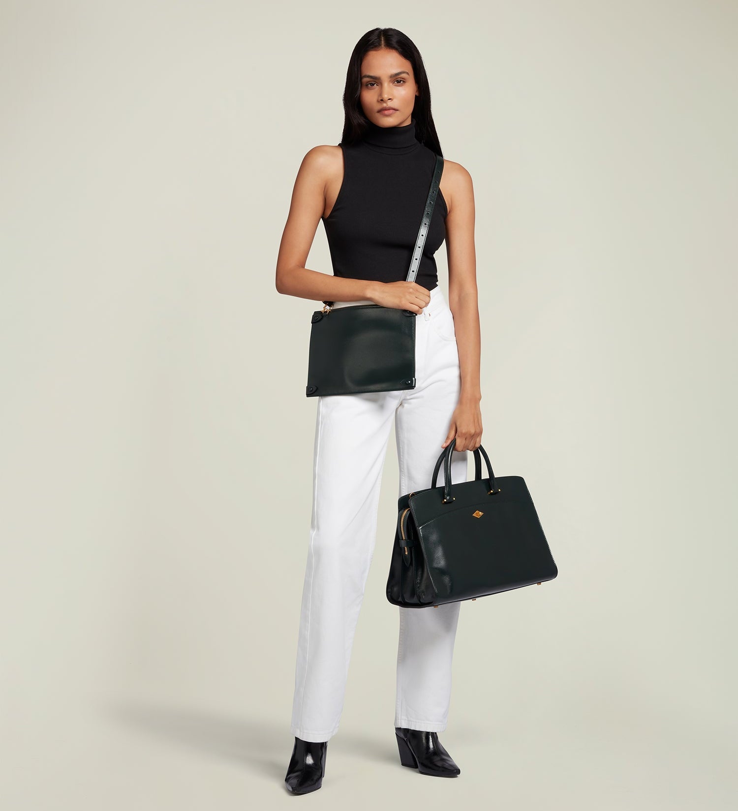 Metier - Private Eye Glossy Calfskin Forest Green