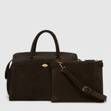 Métier - Private Eye Bag with Shoulder Strap Suede Chocolate