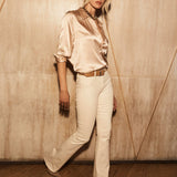 L'AGENCE - Selma Coated Bootcut Jean