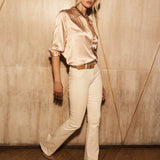 L'AGENCE - Selma Coated Bootcut Jean
