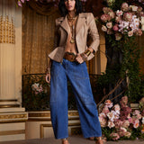 L'AGENCE - Lyric Leather Peplum Jacket