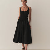 DÔEN - QUILLA DRESS -- BLACK